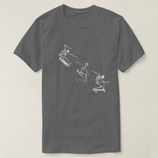 Skateboarden Skeletons Grunge Aesthetische Unieke T-shirt (Design voorkant)