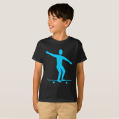 Skateboarden - Sky Blue T-shirt (Voorkant volledig)