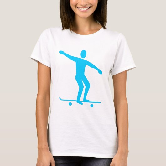 Skateboarden - Sky Blue T-shirt (Voorkant)