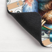 Skateboarden Sloth Mousepad Muismat (Hoek)