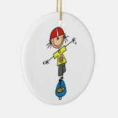 Skateboarden Stick Figuur Keramisch Ornament (Rechts)