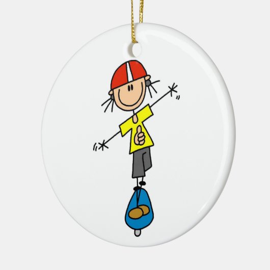 Skateboarden Stick Figuur Keramisch Ornament (Links)