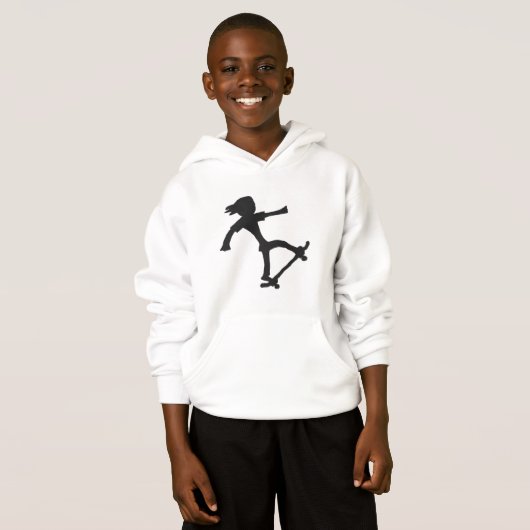 Skateboarden Stickman Hoodie (Voorkant volledig)