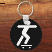 Skateboarden Symbool Sleutelhanger (Voorkant)
