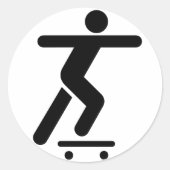 Skateboarden Symbool Sticker (Voorkant)