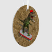 Skateboarden T-Rex Ornament (voorkant)