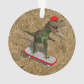 Skateboarden T-Rex Ornament (achterkant)