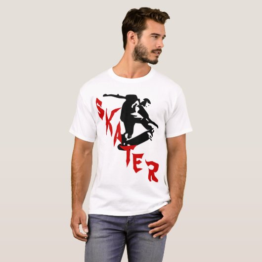 Skateboarden T-Shirt (Voorkant volledig)