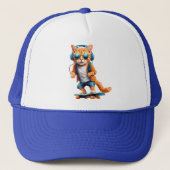 Skateboarden Tabby Baseball Hat Trucker Pet (Voorkant)