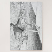 Skateboarden Trickster Sketch Legpuzzel (Verticaal)