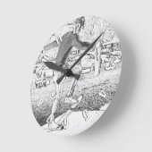 Skateboarden Trickster Sketch  Ronde Klok (Hoek)