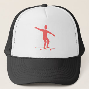 Skateboarden - Tropisch roze Trucker Pet
