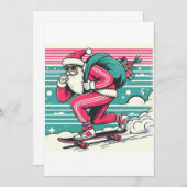 Skateboarden vader kerst kaart (Voorkant / Achterkant)