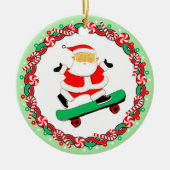 Skateboarden Vakantie Geschenk Keramiek Ornament (Voorkant)