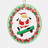 Skateboarden Vakantie Geschenk Keramiek Ornament (Links)