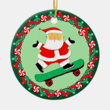 Skateboarden Vakantie Geschenk Keramiek Ornament