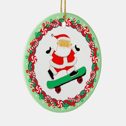 Skateboarden Vakantie Gift Keramisch Ornament (Rechts)