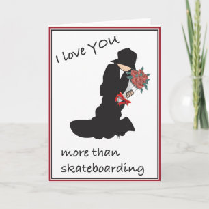 Skateboarden Valentijn Feestdagen Kaart