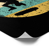 Skateboarden Vintage Retro Skateboarder 2 Poster (Hoek)