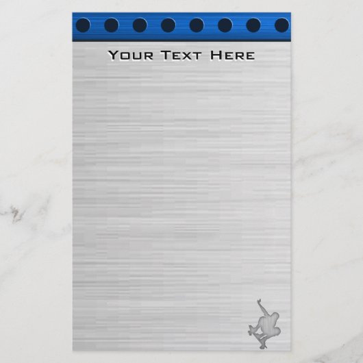 Skateboarden voor metalen in geborsteld briefpapier (Voorkant)