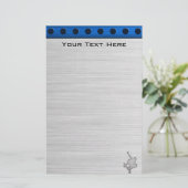 Skateboarden voor metalen in geborsteld briefpapier (Staand voorkant)