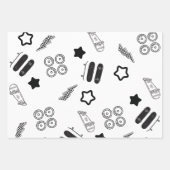 Skateboarden Wrapping Paper Flat Sheet Set van 3 (Voorkant 2)