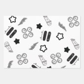 Skateboarden Wrapping Paper Flat Sheet Set van 3 (Voorkant)