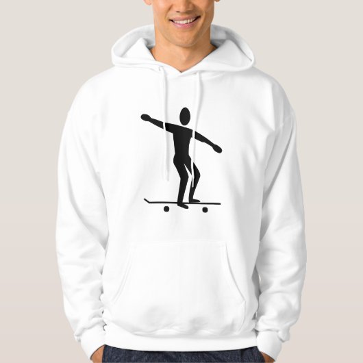 Skateboarden - zwart hoodie (Voorkant)