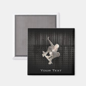 Skateboarden; zwart magneet (Voorkant / Achterkant)