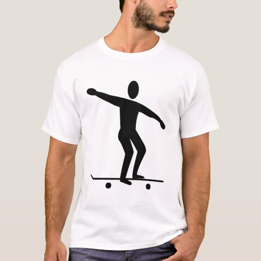 Skateboarden - zwart t-shirt (Voorkant)