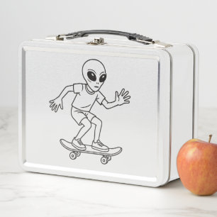 Skateboardende Ruimtebuitenaardse