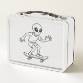 Skateboardende Ruimtebuitenaardse (Achterkant)