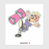Skateboarder Aangepaste VinylSticker Sticker (Vel)