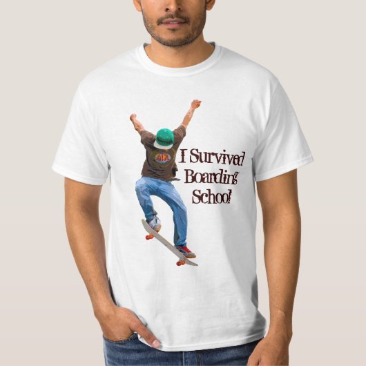 Skateboarder Boarding School Funny Street Shirt (Voorkant)