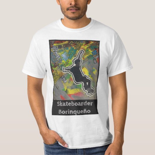 Skateboarder Borinqueño T-shirt (Voorkant)