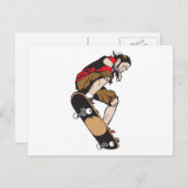 Skateboarder Briefkaart (Voorkant / Achterkant)