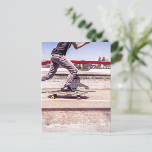 Skateboarder Briefkaart (Staand voorkant)