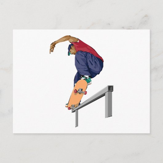 Skateboarder Briefkaart (Voorkant)