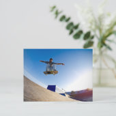 Skateboarder Briefkaart (Staand voorkant)