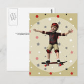 Skateboarder Briefkaart (Voorkant / Achterkant)