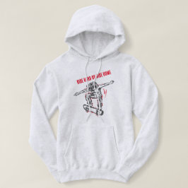 Skateboarder Doing Mid Air Skateboarden Hoodie