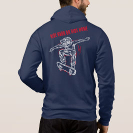 Skateboarder Doing Mid Air Skateboarden Hoodie