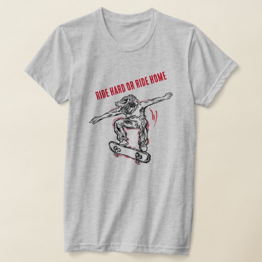 Skateboarder Doing Mid Air Skateboarden T-shirt (Laagn)