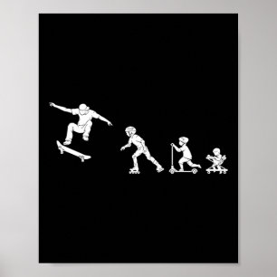 Skateboarder Evolutie Cadeau Poster