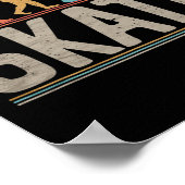 Skateboarder Evolutie Skater Skateboard En Skate Poster (Hoek)