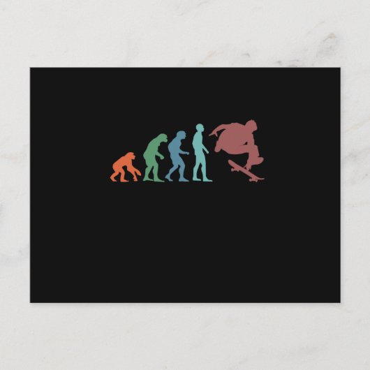 Skateboarder Evolution Skateboardskateboard Uitnodiging Briefkaart (Voorkant)