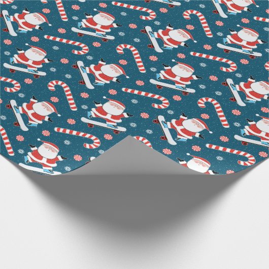 Skateboarder Holiday Gift Wrapping Paper Cadeaupapier (Hoek)