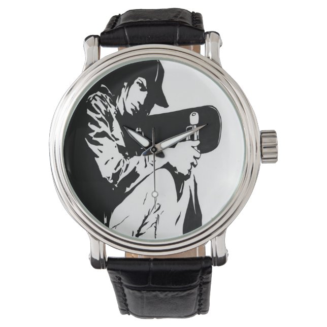 Skateboarder Horloge (Voorkant)
