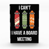 Skateboarder ik heb een bestuursvergadering fotoblokken (Voorkant)