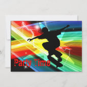 Skateboarder in Crisis Cross Lightning Party Kaart (Voorkant)